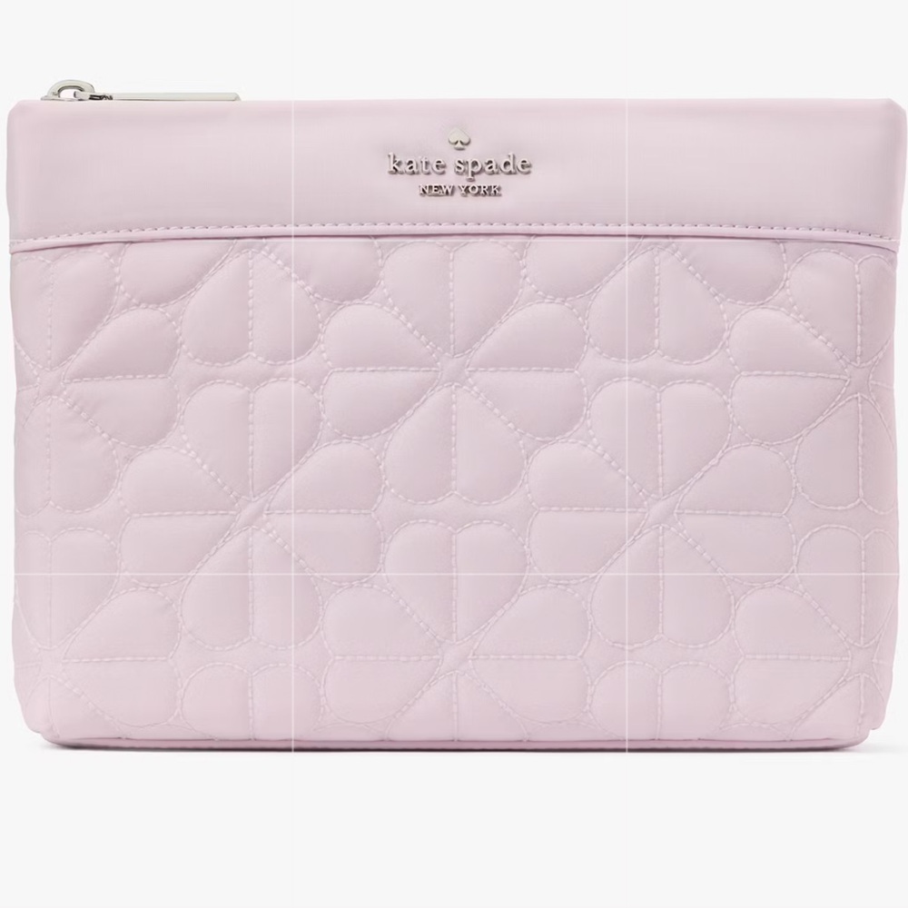 🪻 KATE SPADE Spade Flower Quilted Cosmetic Pouch 🪻 NWT 🪻
